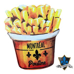 Poutine Montreal wood Magnet.