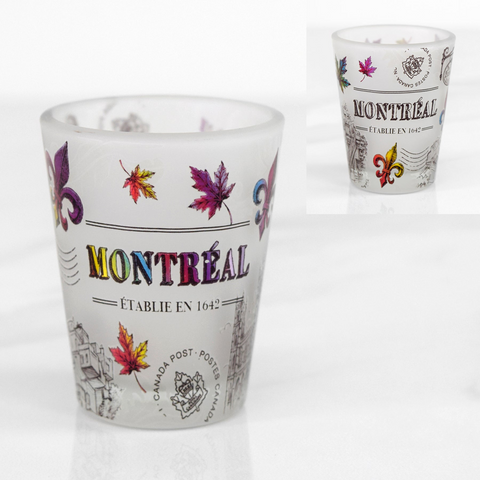 Frosted colourful Montreal Shot glass