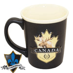 EMBOSSED MAPLE LEAF SHEILD CANADA MOOSE MUG