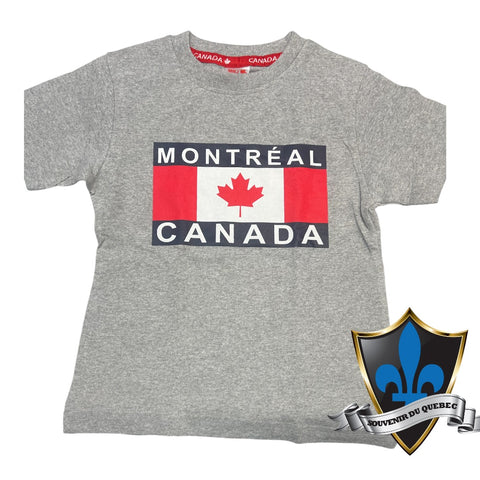 Montreal Canada Flag kids Tees.