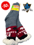 Canada plaid maple leaf Adult Socks.