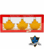 3 X 50 Ml Canadian Maple syrup Maple Leaf Shaped Bottle pack.