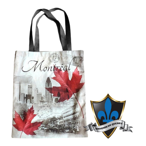 Montreal souvenir TOTE  bag maple leaf