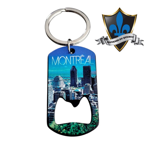 Montreal scene key chain bottle opener