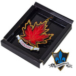 Red Gold maple leaf Christmas ornament Montreal.