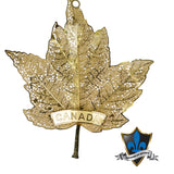 Gold maple leaf Christmas ornament Montreal