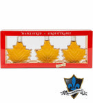 3 X 50 Ml Canadian Maple syrup Maple Leaf Shaped Bottle pack.