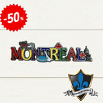 Montreal city colourfull metal magnet