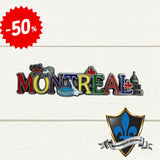 Montreal city colourfull metal magnet