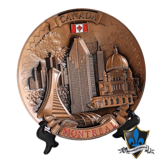 Metal cooper Montreal plate 8 inches.