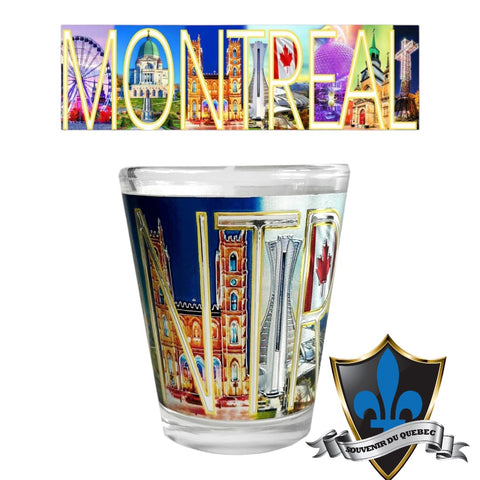 Montreal scene electoplated Shot glass