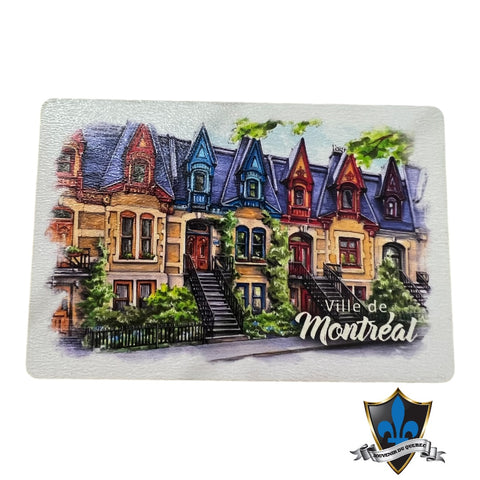 Montreal old houses wood Magnet.