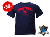 T-shirt basique pour adulte avec applique d'élan rouge de Montréal Arch.