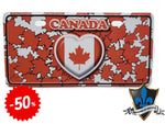 Canada  heart maple leaves  magnet.