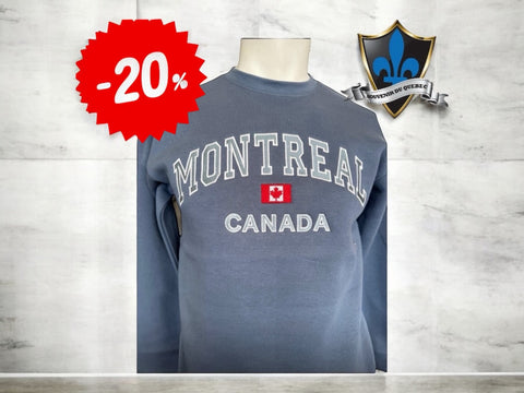 Sweat-shirt à col rond avec patch Montréal.