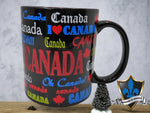 13 OZ CERAMIC CANADA MUGS WITH GLITTER THEMED DESIGN COFFEE MUG.
.