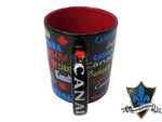 13 OZ CERAMIC CANADA MUGS WITH GLITTER THEMED DESIGN COFFEE MUG.
.