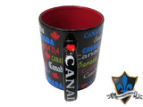 13 OZ CERAMIC CANADA MUGS WITH GLITTER THEMED DESIGN COFFEE MUG.
.