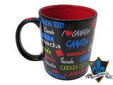 13 OZ CERAMIC CANADA MUGS WITH GLITTER THEMED DESIGN COFFEE MUG.
.