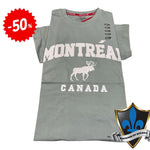 Montreal Arch Moose Applique On Adult Tee.