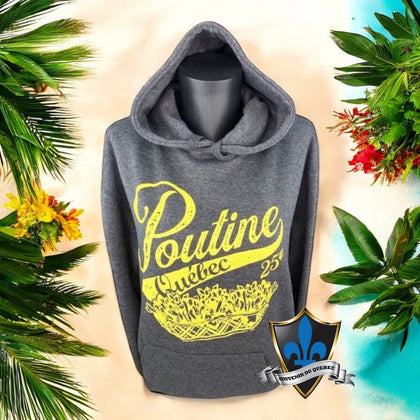 POUTINE  Grey HOODIE.