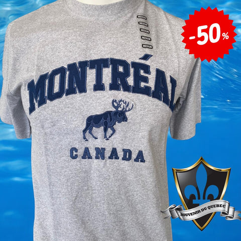 Montreal Arch Moose Applique Adult Tee.