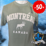 Montreal Arch Moose Applique On Adult Tee.