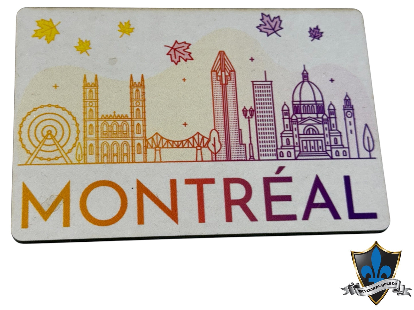 Montreal Downtown wood Magnet.