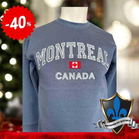 Sweat-shirt à col rond avec patch Montréal.