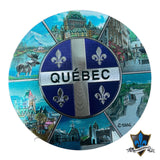 7 cm Quebec pictures round Magnet