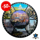 7 cm Montreal pictures round Magnet