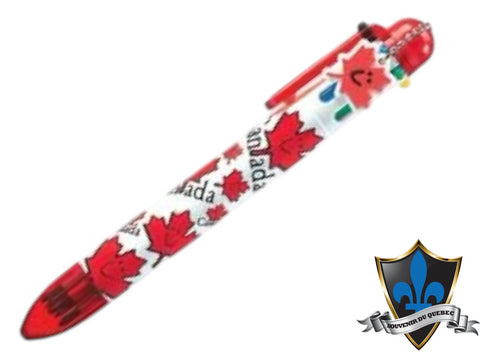 Canada happy face multi colour pen.