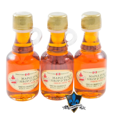 3-pack of 40 ml Canadian maple syrup jugs.