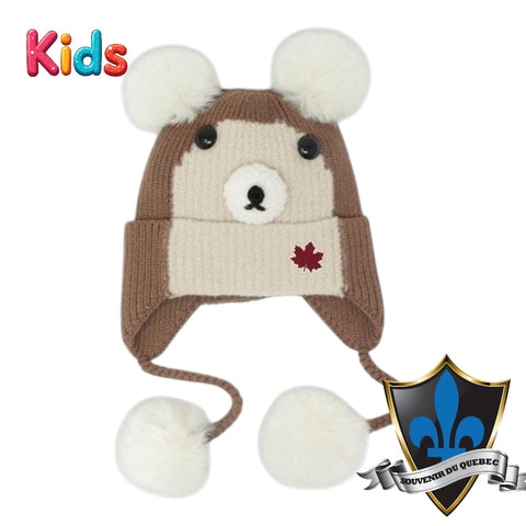 Soft and warm Winter-bear Beanie for kids.