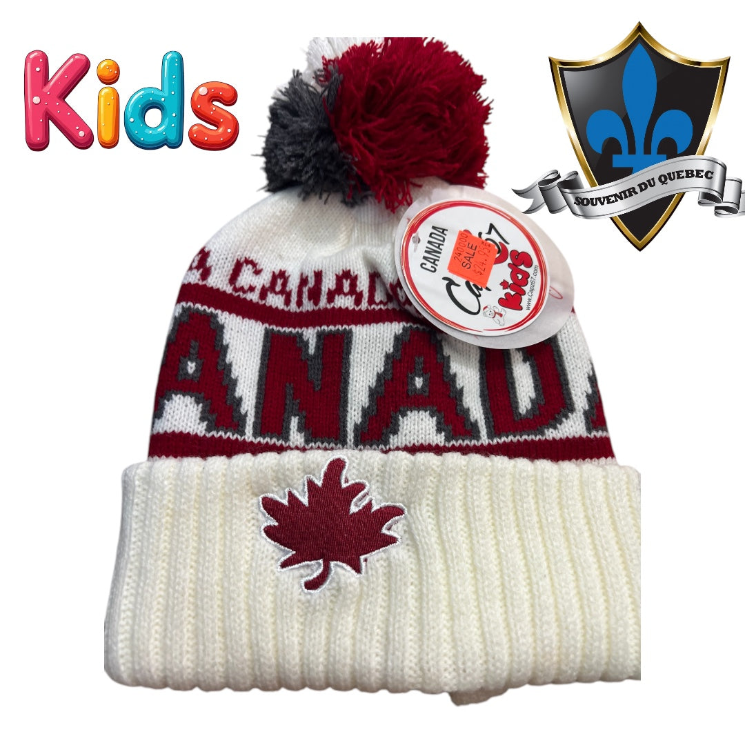 Soft and warm Winter maple leaf Beanie for kids