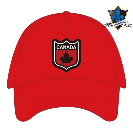 Écusson de la casquette du Canada brodé d'une feuille.