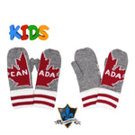 Kids CANADA MAPLE LEAF Mittens.