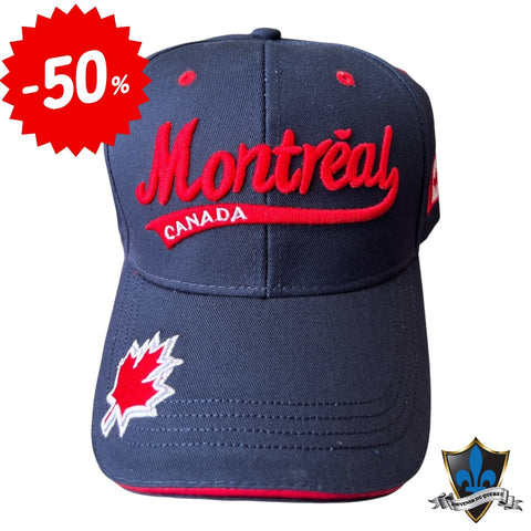 Montreal script maple leaf cap.