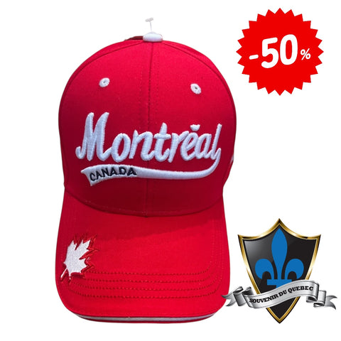 Montreal script maple leaf cap.