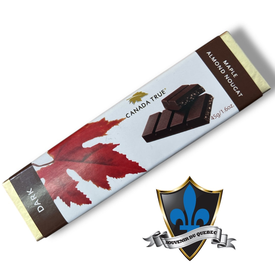 Dark maple almond nougat Chocolate.