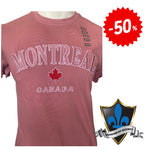 Adult Montreal Canada maple leaf embroidered T.shirt.