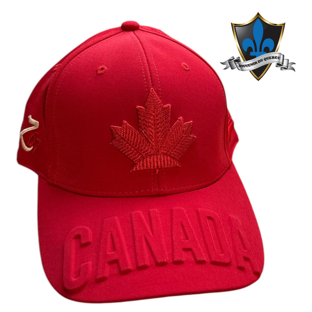 Canada patch cap embroidered leaf.