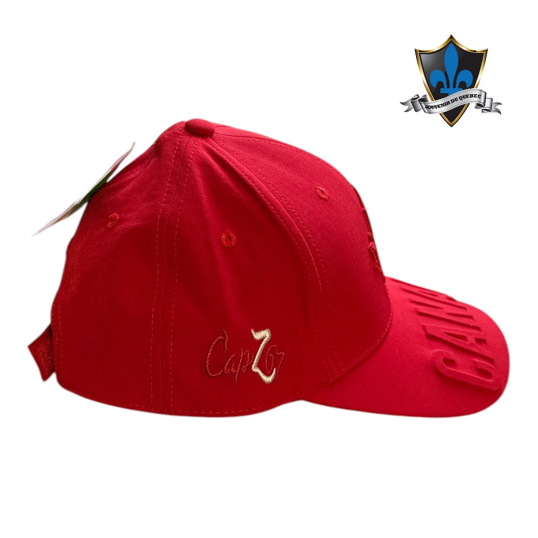 Canada patch cap embroidered leaf.