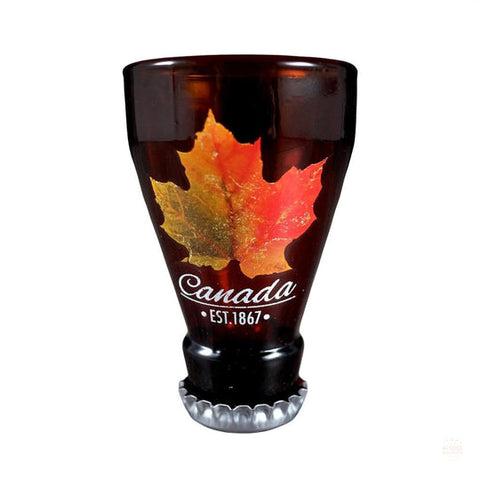 Glass bottle Maple Leaf Shot glass.