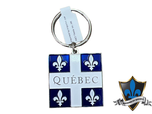 Quebec Flag square Keychain