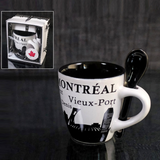 Montreal expresso MUG WITH SPOON boxed.