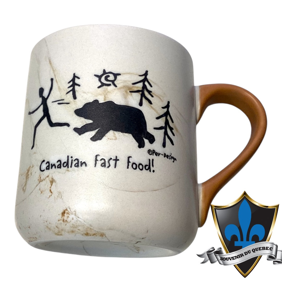 Canada fast food Marble look  18oz Canadian Mug.