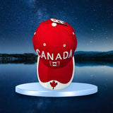 Casquette de baseball rouge à motif de feuille d'érable du Canada