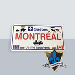 Montreal Moose Bear License Plate 30cm x 15cm.