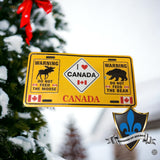 Montreal Moose Bear License Plate 30cm X 15cm.